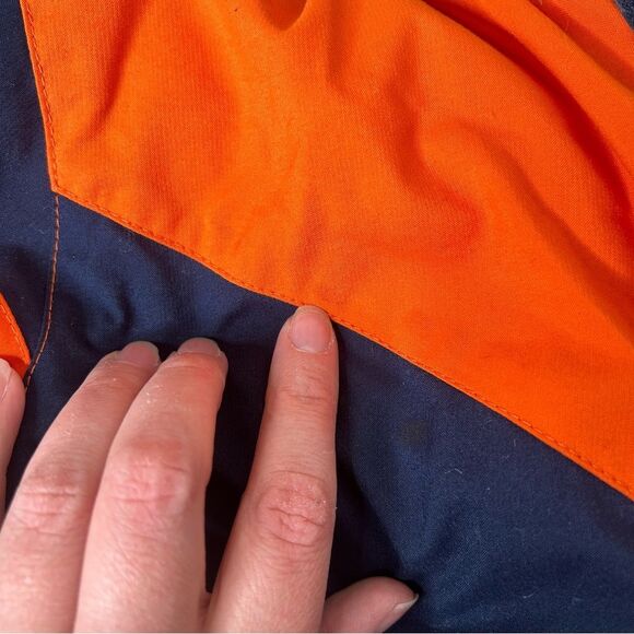 Vintage 90s Y2K 2000s reversible Nike jacket the navy blue and orange - Picture 10 of 10